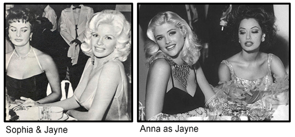 Sophia Loren et Jayne Mansfield par Joe Shere, Anna Nicole Smith par Daniel...